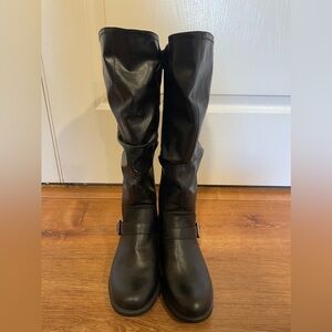 Mountain White black riding boots​​​​​